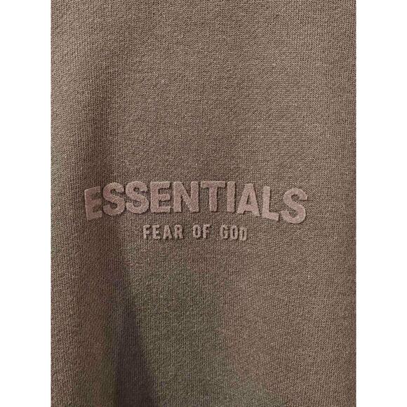 FEAR OF GOD ESSENTIALS RELAXED CREWNECK SWEATSHIRT OFFBLACK SIZE MEDIUM OVERSIZE - Picture 3 of 10